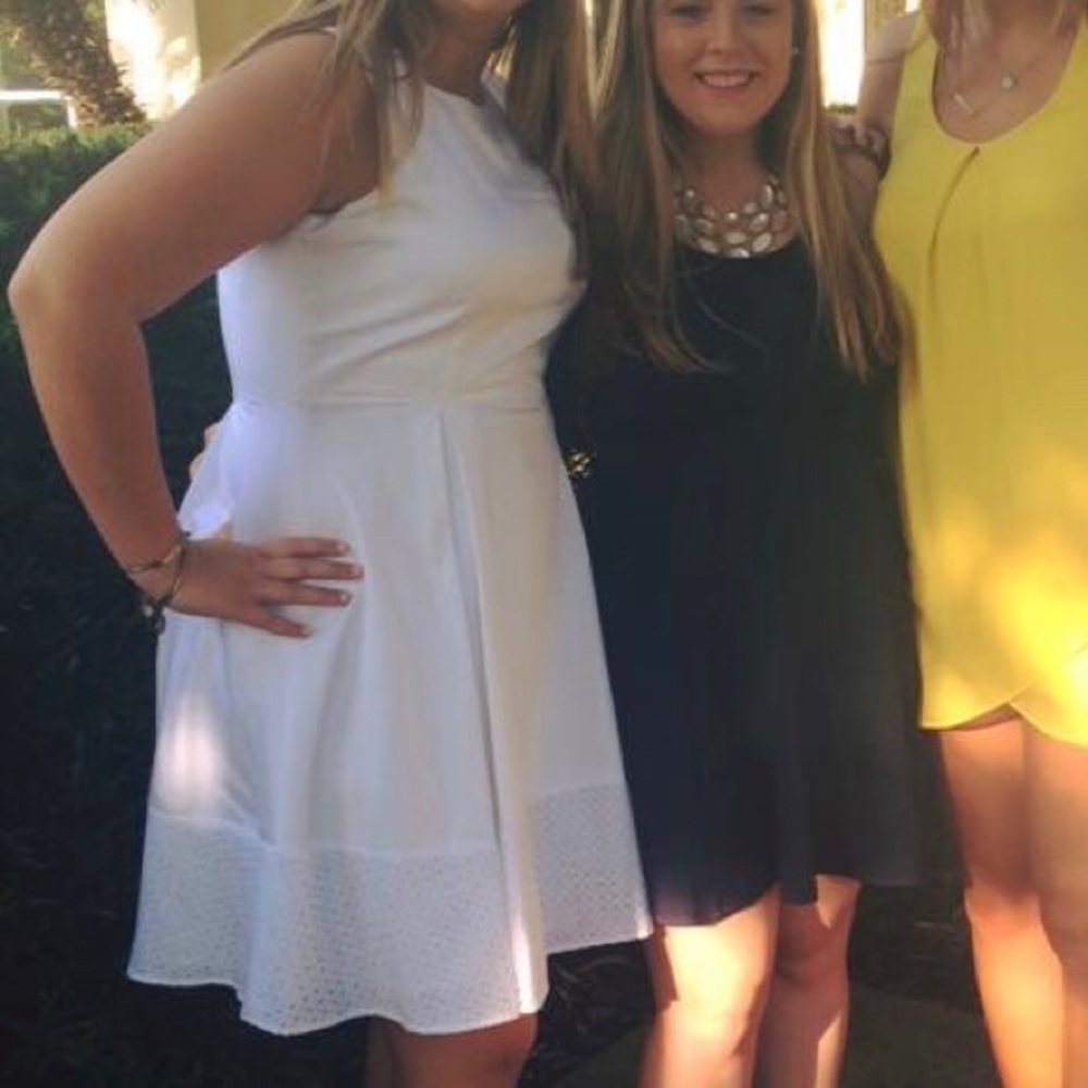 white calvin klein dress